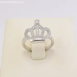 Сребърен пръстен корона