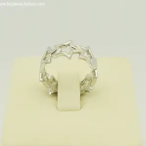 Сребърен пръстен звезди