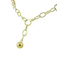 Златно дамско колие топка от жълто и бяло злато