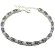 Сребърна гривна с танзанит 8.00 ct и циркони 36240