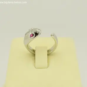 Сребърен пръстен змия