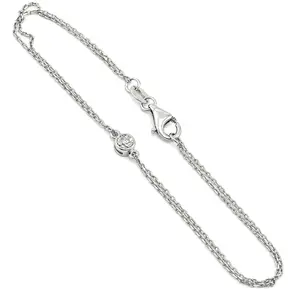 Дамска гривна от бяло злато с диамант 0.02 ct