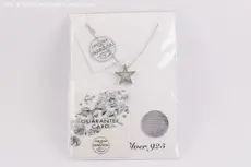 Сребърно колие звезда swarovski