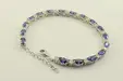 Сребърна гривна с танзанит 8.00 ct и циркони 36240