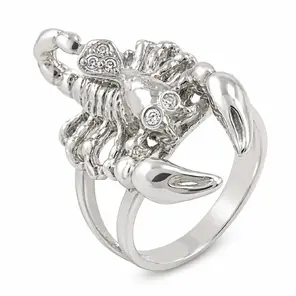 Сребърен дамски пръстен скорпион 925
