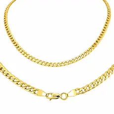 Мъжки златен синджир - плетка панцер 14к
