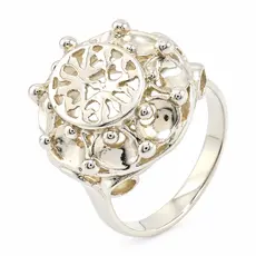 Сребърен дамски пръстен камелия 925