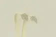 Луксозни дамски обеци с форма на сърце, обсипани с циркони, изработени от родирано сребро 925.